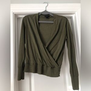 J.Crew Wool Faux Wrap Sweater